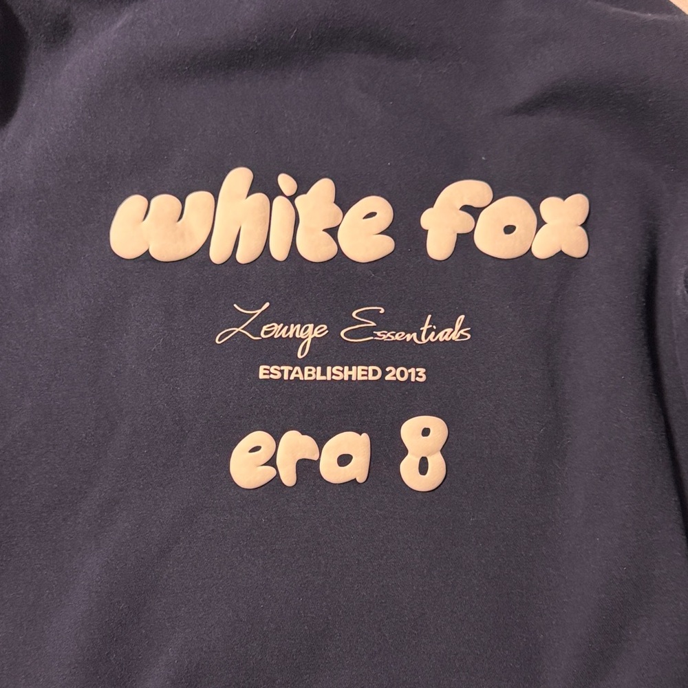 White Fox Boutique Navy Hoodie era 8 lounge essentials - Picture 4 of 5